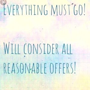 All reasonable offers considered